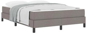 vidaXL Κρεβάτι με ελατήρια με στρώμα Taupe 160 x 200 cm ύφασμα
