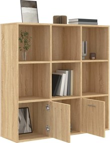 vidaXL Βιβλιοθήκη Χρώμα Sonoma Δρυς 98 x 30 x 98 εκ. από Επεξ. Ξύλο