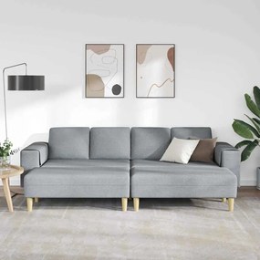 vidaXL Σετ Καναπέ 3 pcs Ανοιχτό γκρι ύφασμα