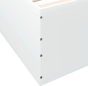 vidaXL Κρεβάτι δαπέδου Λευκό 80 x 200 cm Επεξεργασμένο Ξύλο