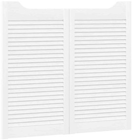 vidaXL Ανοιγόμενες πόρτες Louvred Design 2 ζευγών Λευκό 90x100 cm