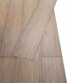 vidaXL Πλάκες Δαπέδου 18 pcs Καφέ Δρυς 2,51 m² PVC