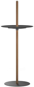 Φωτιστικό Δαπέδου Επαναφορτιζόμενο Nivél Pedestal 10848/10847 33x120cm Dim Led 350lm 6W Walnut-Black Pablo Designs