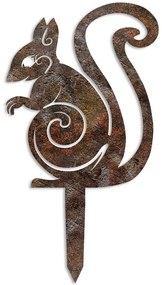 Διακοσμητικό Δαπέδου Κήπου Squirrel 565TNL1289 23x29cm Rust Aberto Design Metal