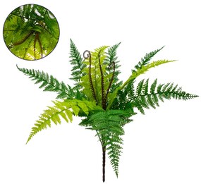 78258 Τεχνητό Φυτό Μπουκέτο Διακοσμητικών Κλαδιών με Πράσινο Φύλλωμα Άγριας Φτέρης M60 x Υ40 x Π60cm