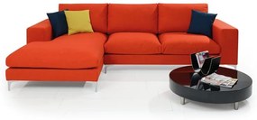 Γωνιακός καναπές, Thanos πορτοκαλί 293x87x171cm Αριστερή γωνία –TIT-TED-004
