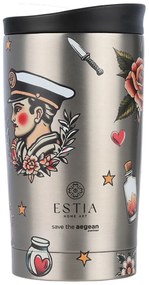 Θερμός Travel Mug Save The Aegean Old School Ink 350ml Estia 01-31916