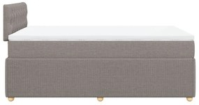 Κρεβάτι Boxspring με Στρώμα Taupe 120x200 εκ. Υφασμάτινο - Μπεζ-Γκρι