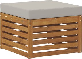 vidaXL Σειρά Καναπέ Εξωτερικού 8 pcs Φυσικό και Ανοιχτό Γκρι
