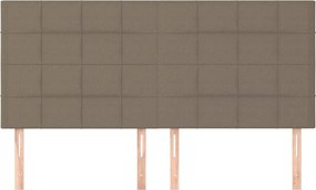 vidaXL Κεφαλάρι Κρεβατιού Μπεζ 180x5x118/128 εκ. Ύφασμα