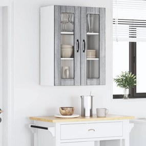 VidaXL Ραφιέρα τοίχου LUCCA Γκρι Sonoma 60 x 31 x 80 εκ.