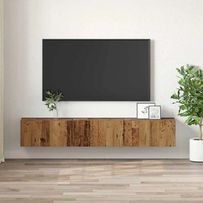 vidaXL Σετ επίπλου τηλεόρασης 3 τμχ. Καφέ Επεξεργασμένο Ξύλο