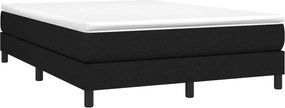 vidaXL Κρεβάτι Boxspring με Στρώμα Μαύρο 140x200 εκ. Υφασμάτινο