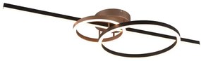 Φωτιστικό Οροφής - Πλαφονιέρα Montilla 643010302 54W 6300lm 2700 - 6000K 100x40x12cm Black-Coffee Trio Lighting