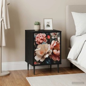 vidaXL Κομοδίνο BORNE Μαύρη Δρυς 36 x 33 x 51 εκ. Επεξεργασμένο Ξύλο