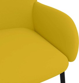vidaXL Καρέκλες Τραπεζαρίας 2 τεμ. Κίτρινες Βελούδινες