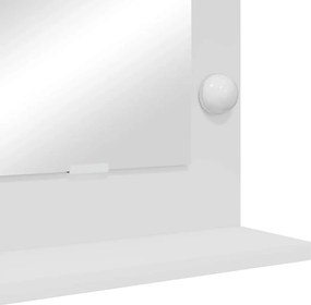 vidaXL Καθρέφτης τουαλέτας Ορθογώνιος Λευκό 60 x 45 x 18 εκ.