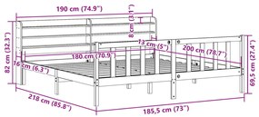 ΣΚΕΛΕΤΟΣ ΚΡΕΒΑΤΙΟΥ ΧΩΡΙΣ ΣΤΡΩΜΑ 180X200 ΕΚ ΜΑΣΙΦ ΞΥΛΟ ΠΕΥΚΟΥ 3306586