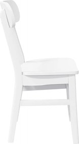 vidaXL Καρέκλες τραπεζαρίας 2 τεμάχια Λευκό μασίφ ξύλο καουτσούκ