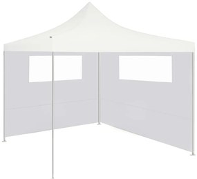 vidaXL Πλαϊνά για Κιόσκι με Παράθυρα 2 τεμ. Λευκά