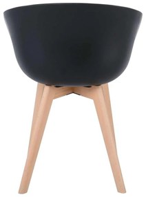 Πολυθρόνα Optim PP Μαύρο  54x51x79cm (Σετ 4 ΤΕΜ)
