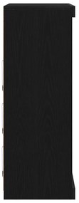 vidaXL Κονσόλα με LED Φώτα Μαύρο Δρυς 41x37x100 εκ