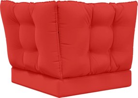 vidaXL Μαξιλάρι Καναπέ Εξωτερικού Χώρου 3 pcs Κόκκινο Πολυεστέρας
