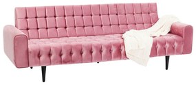 Καναπές Τριθέσιος  Milchbar Velvet Βελούδο Ροζ 233x86x83εκ - Ροζ