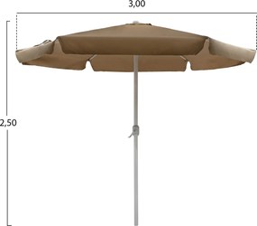 ΟΜΠΡΕΛΑ ΑΛΟΥΜΙΝΙΟΥ Φ3Μ REGGIE HM6003.02 ΜΟΚΑ ME ΑΝΑΒΑΤΟΡΙΟ