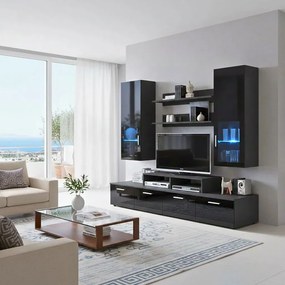 Σύνθετο Σαλονιού Milan-Μαύρο