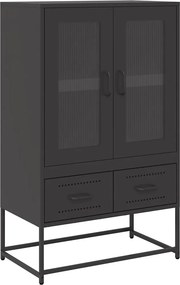 vidaXL Ντουλάπι Μαύρο 68x39x111,5 εκ. από Χάλυβα