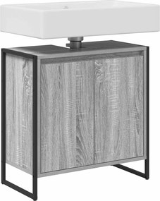vidaXL Ντουλάπι Μπάνιου Γκρίζο Σονομα 60 x 30 x 60 cm
