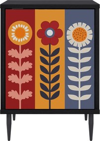 vidaXL Κομοδίνο ESSEN 2 τμχ. Μαύρη Δρυς 36 x 33 x 51 εκ.