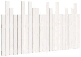 vidaXL Κεφαλάρι Τοίχου Λευκό 146,5x3x80 εκ. από Μασίφ Ξύλο Πεύκου