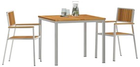 vidaXL Σετ Εξωτερικής Τραπέζης 3 pcs Καφέ Στερεό Ξύλο Ακακίας