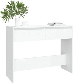 vidaXL Τραπέζι Κονσόλα Λευκό 100x35x76,5 εκ. Επεξεργασμένο Ξύλο