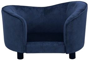 vidaXL Καναπές - Κρεβάτι Σκύλου Μπλε 69 x 49 x 40 εκ. Βελουτέ