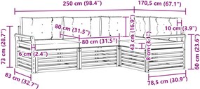 vidaXL Σειρά Καναπέ Εξωτερικού 4 pcs Λευκό και Μπεζ