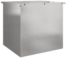 vidaXL Εξωτερικό Σεντούκι Αποθήκευσης - Ασημί - 55 x 50,5 x 50 εκ - Ανοξείδωτο Ατσάλι