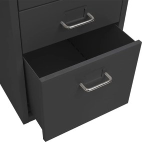 vidaXL Αρχειοθήκη Φορητή Ανθρακί 28 x 41 x 69 εκ. Μεταλλική