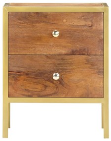 vidaXL Κομοδίνο 40 x 35 x 50 εκ. από Μασίφ Ξύλο Μάνγκο