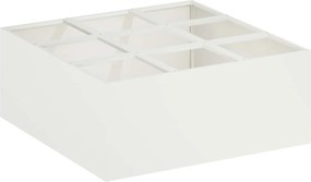 vidaXL Γλάστρα Κήπου Λευκό 100 x 100 x 40 cm Ψυχρής έλασης χάλυβας