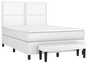 ΚΡΕΒΑΤΙ BOXSPRING ΜΕ ΣΤΡΩΜΑ ΛΕΥΚΟ 140X190ΕΚ.ΑΠΟ ΣΥΝΘΕΤΙΚΟ ΔΕΡΜΑ 3137600