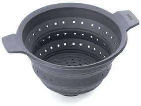 Σουρωτήρι Ατμού Αναδιπλούμενο SI24 24cm Black Woll Silicone
