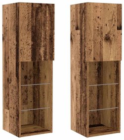vidaXL Σετ τοίχου για τηλεόραση 6 pcs Παλαιό ξύλο 30.5 x 30 x 102 εκ