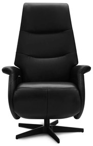 Delta Recliner Black Leather/Black