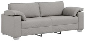 vidaXL Καναπές με μαξιλάρι Σκούρο γκρι 219 x 77 x 82 εκ ύφασμα