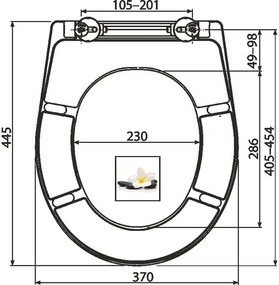 Κάλλυμα WC Duroplast Soft close Alca Plast Flower