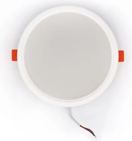 Led panel στρόγγυλο χωνευτό ψευδοροφής 15W 230V 3000k θερμό λευκό φως 1275lumen δέσμης 120°