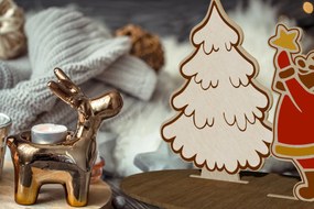 Σετ των 3 Intra απο ξύλο plywood 3mm-4mm πάχος Πρότυπο κοπής ξύλου Χριστουγεννιάτικου περίπτερου Δίασταση 2x2 cm INTRAFABR-108342803